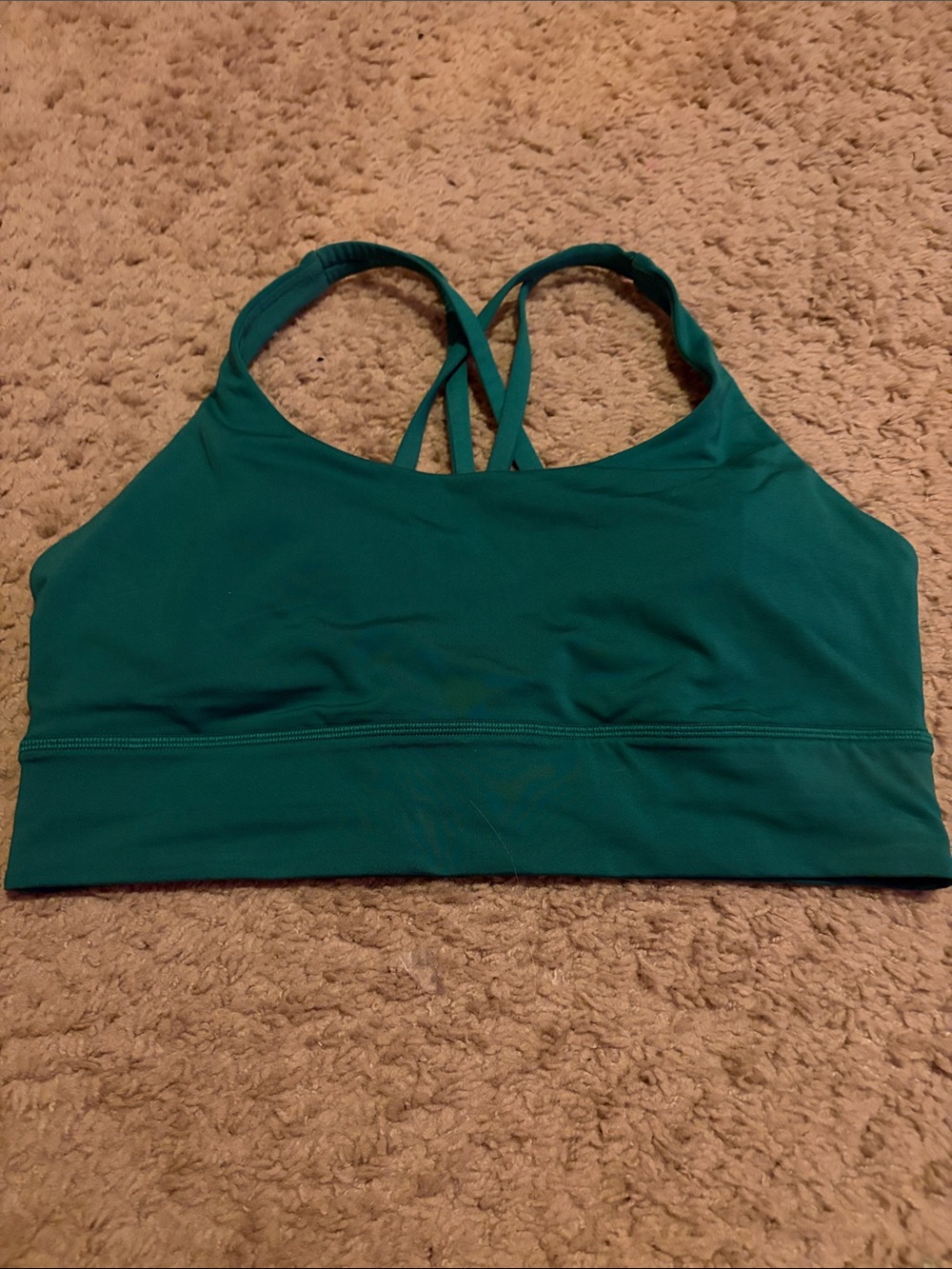 Lululemon energy bra longline cascadia green